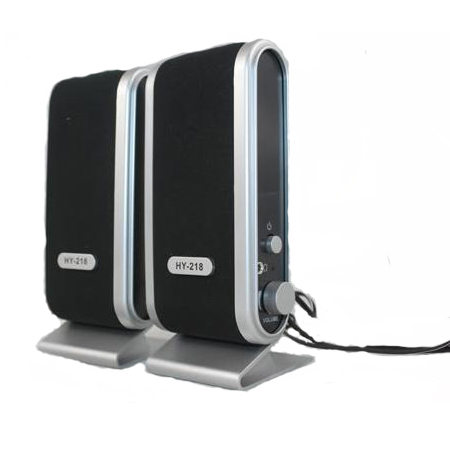 FASHION USB PMPO Stereo Mini Power Computer Speakers Speaker for Laptop PC BLACK
