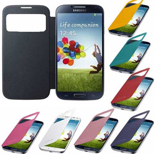 Stylish Smart PU Leather Flip Battery Case Cover For Galaxy S4 SIV i9500