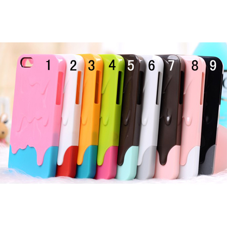 3D Melt Ice-Cream Skin Protect Hard Case Cover For iPhone 4 4S 5 5G 9color