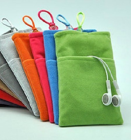 Soft Velvet Flannel Case Skin Cover Bag Pouch for iPhone 4 4S 5 iTouch Galaxy S2

