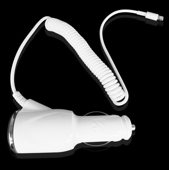 New White 8 PIN USB Vehicle Car Charging Charger Adapter for iPhone 5 5G 5th