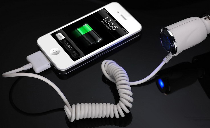 New White Car Charger For iPod touch 4 iPhone 2G 3G 3GS 4G 4S
