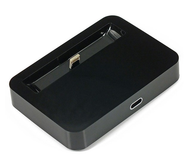 Data Sync Charger Docking Station 8 Pin Dock Cradle for iPhone 5 5G - Black