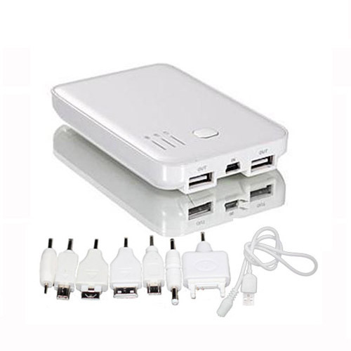 2 USB Power Bank Portable External Battery Pack 5000mAh for ipad 2 iphone 5 4 4S