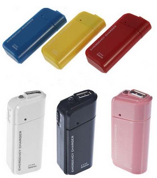 Portable AA External Battery Emergency USB Charger For MP3/4 Player iPod iPhone
