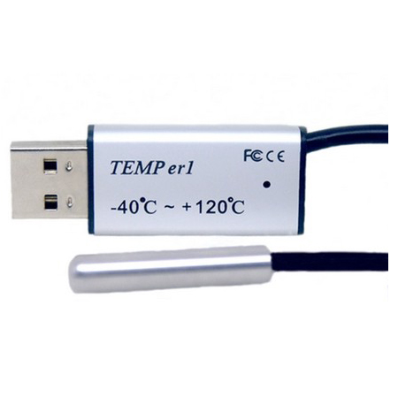 PC USB Double Sensor Thermometer Temperature Recorder