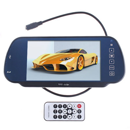 7inch TFT LCD Color Car Rearview Monitor W/ SD USB MP5 FM