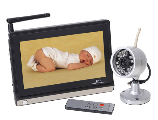 2.4GHz A/V Wireless Night Camera 7inch LCD Baby Monitor