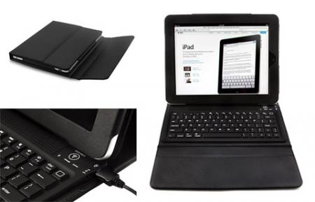 Bluetooth Keyboard and Stand Case for Apple iPad1
